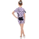 Wide Eyed Girl Lilac Kids  Mesh Tee and Shorts Set View2