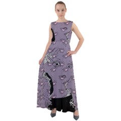 Wide Eyed Girl Grey Lilac Chiffon Mesh Boho Maxi Dress by snowwhitegirl
