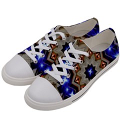 Background Mandala Star Women s Low Top Canvas Sneakers by Mariart