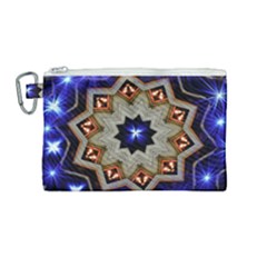 Background Mandala Star Canvas Cosmetic Bag (medium)