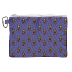 Nerdy 60s  Girl Pattern Dark Purple Canvas Cosmetic Bag (xl) by snowwhitegirl
