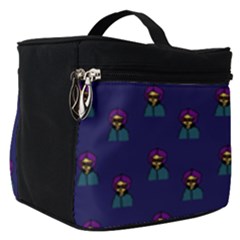 Nerdy 60s  Girl Pattern Blue Make Up Travel Bag (small) by snowwhitegirl