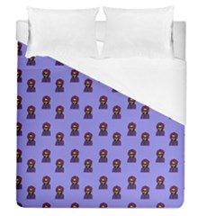 Nerdy 60s  Girl Pattern Purple Duvet Cover (queen Size) by snowwhitegirl