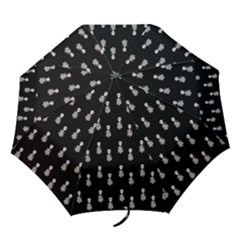 Heart Skeleton Pattern Folding Umbrellas by snowwhitegirl