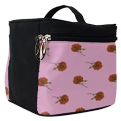 Peach Rose Pink Make Up Travel Bag (small) by snowwhitegirl
