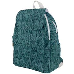 Knitted Wool Blue Top Flap Backpack by snowwhitegirl