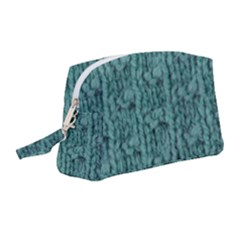 Knitted Wool Blue Wristlet Pouch Bag (medium) by snowwhitegirl