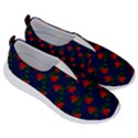 Red Roses Dark Blue No Lace Lightweight Shoes View3
