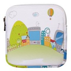 City Village Digital Home Town Mini Square Pouch by Simbadda