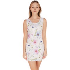 Floral Pattern Background Bodycon Dress by Simbadda