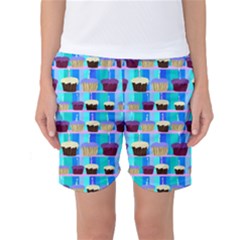 Cupcakes Pattern Women s Basketball Shorts by bloomingvinedesign