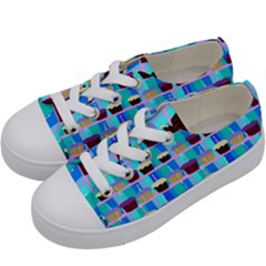 Cupcakes Pattern Kids  Low Top Canvas Sneakers by bloomingvinedesign