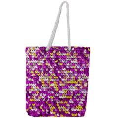 Funky Sequins Full Print Rope Handle Tote (large) by essentialimage