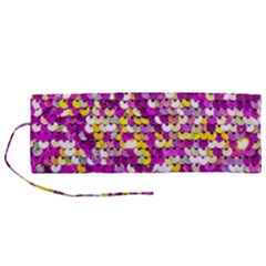 Funky Sequins Roll Up Canvas Pencil Holder (m) by essentialimage