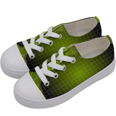Hexagon Background Plaid Kids  Low Top Canvas Sneakers by Mariart