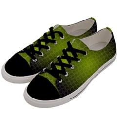 Hexagon Background Plaid Men s Low Top Canvas Sneakers by Mariart