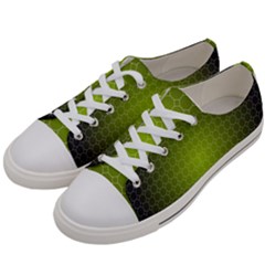 Hexagon Background Plaid Women s Low Top Canvas Sneakers by Mariart