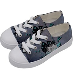 Sport, Surfboard With Flowers And Fish Kids  Low Top Canvas Sneakers by FantasyWorld7