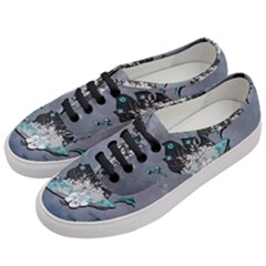 Sport, Surfboard With Flowers And Fish Women s Classic Low Top Sneakers by FantasyWorld7