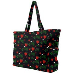 Strawberries Pattern Simple Shoulder Bag by bloomingvinedesign