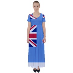 Proposed Flag Of The Ross Dependency High Waist Short Sleeve Maxi Dress by abbeyz71