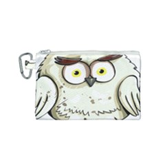 Owl Bird Eyes Cartoon Good Canvas Cosmetic Bag (small) by Sudhe