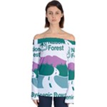 National Forest Scenic Byway Highway Marker Off Shoulder Long Sleeve Top