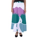 National Forest Scenic Byway Highway Marker Flared Maxi Skirt