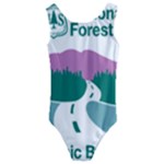 National Forest Scenic Byway Highway Marker Kids  Cut-Out Back One Piece Swimsuit