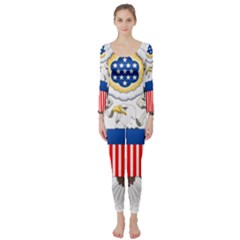 Greater Coat Of Arms Of The United States Long Sleeve Catsuit by abbeyz71