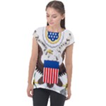 Greater Coat of Arms of the United States Cap Sleeve High Low Top