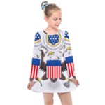 Greater Coat of Arms of the United States Kids  Long Sleeve Dress