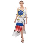 Greater Coat of Arms of the United States Maxi Chiffon Cover Up Dress