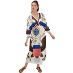 Greater Coat of Arms of the United States Grecian Style  Maxi Dress