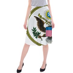 Great Seal Of The United States - Obverse  Midi Beach Skirt by abbeyz71