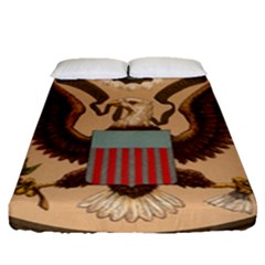 Great Seal Of The United States - Obverse Fitted Sheet (queen Size) by abbeyz71