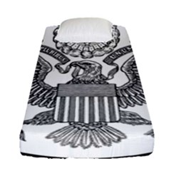 Black & White Great Seal Of The United States - Obverse  Fitted Sheet (single Size) by abbeyz71