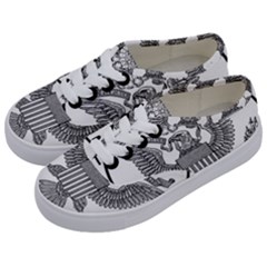 Black & White Great Seal Of The United States - Obverse  Kids  Classic Low Top Sneakers by abbeyz71