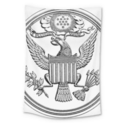 Black & White Great Seal Of The United States - Obverse, 1877 Large Tapestry by abbeyz71