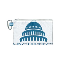Logo Of United States Architect Of The Capitol Canvas Cosmetic Bag (small) by abbeyz71