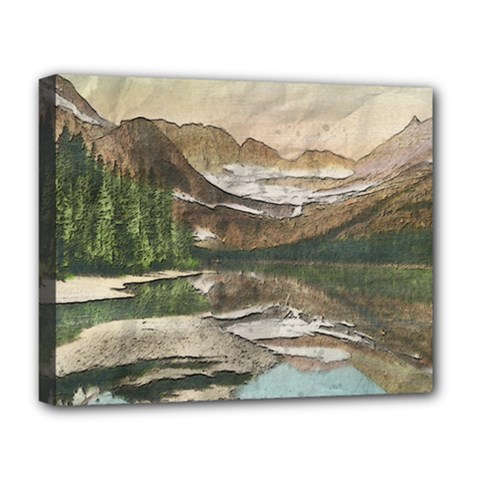 Glacier National Park Scenic View Deluxe Canvas 20  X 16  (stretched) by Simbadda