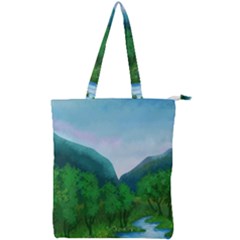 Landscape Nature Art Trees Water Double Zip Up Tote Bag by Simbadda