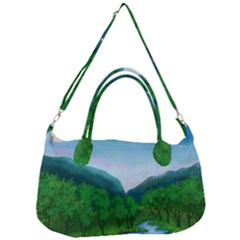 Landscape Nature Art Trees Water Removal Strap Handbag by Simbadda