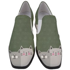 Cute Cats Women Slip On Heel Loafers by Valentinaart