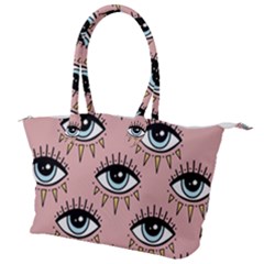 Eyes Pattern Canvas Shoulder Bag by Valentinaart