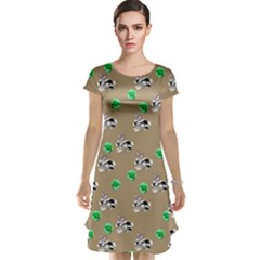 Bunnies Pattern Cap Sleeve Nightdress by bloomingvinedesign