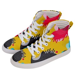 Abstract Colorful Pattern Shape Design Background Men s Hi-top Skate Sneakers by Vaneshart