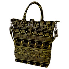 Tribal Gold Seamless Pattern With Mexican Texture Buckle Top Tote Bag by Vaneshart