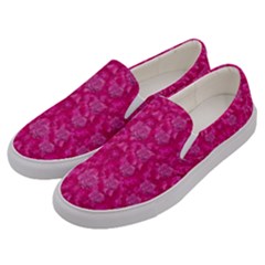 Roses And Roses A Soft Flower Bed Ornate Men s Canvas Slip Ons by pepitasart