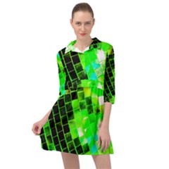 Green Disco Ball Mini Skater Shirt Dress by essentialimage